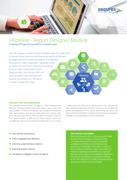 HRonline - Report Designer Module