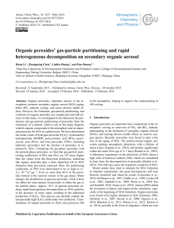 Organic peroxides` gas-particle partitioning and rapid