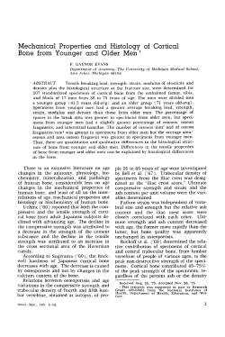 Mechanical Properties and Histology of Cortical Bone