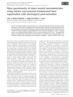 Mass spectrometry of intact neutral macromolecules using intense