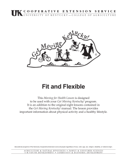 Fit and Flexible - UK College of Agriculture