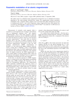 Parametric modulation of an atomic magnetometer