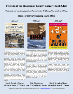Friends of the Hunterdon County Library Book Club