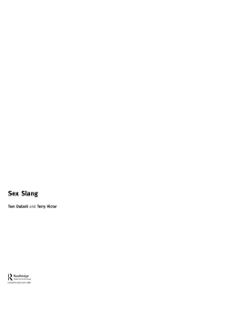 Sex Slang - Professionals Training Center Pekanbaru English