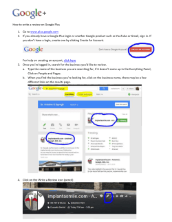 How to write a review on Google Plus 1. Go to www.plus.google.com