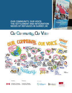 our community, our voice: the settlement and integration needs of