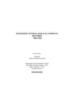 Tennessee Central Railway Company Records, 1884-1968