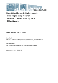 Robert Wood Sayre : Solitude in society: a sociological study in