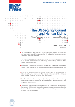 The UN Security Council and human rights