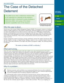 The Case of the Detached Deterrent