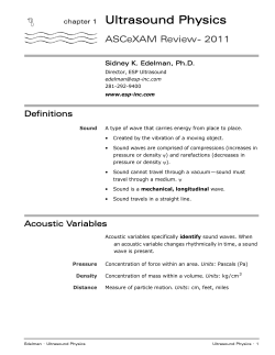 chapter 1 Ultrasound Physics