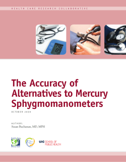 The Accuracy of Alternatives to Mercury Sphygmomanometers