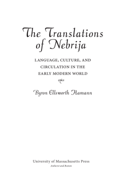 The Translations of Nebrija