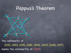 The collinearity of (123), (456), (159), (168), (249), (267), (348