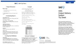 ODS Tip Sheet