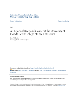 A History of Race and Gender at the University of Florida Levin