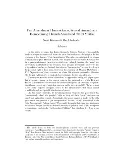 First Amendment Homesickness, Second Amendment Homecoming