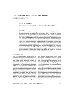 comparative analysis of mammalian sperm motility