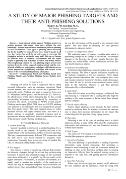 a study of major phishing targets and their anti phishing