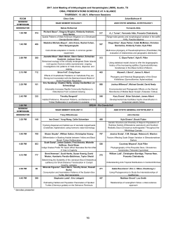 Oral Presentations and Symposia as of 5-19-17