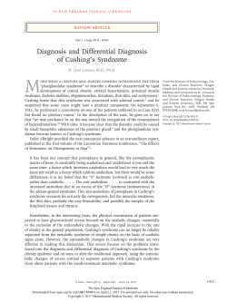 Diagnosis and Differential Diagnosis of Cushing`s Syndrome