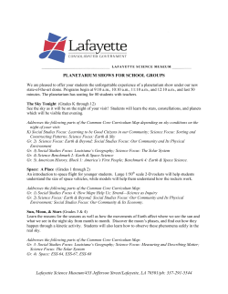 Planetarium Shows for School Groups