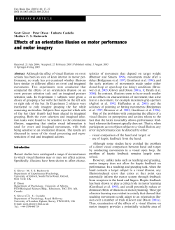 Effects of an orientation illusion on motor performance and