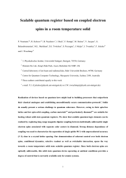 Scalable quantum register based on coupled electron spins in a