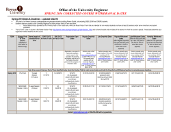 Office of the University Registrar