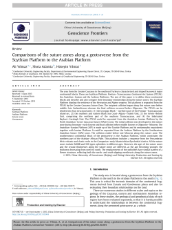 Comparisons of the suture zones along a geotraverse from the