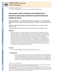 GAS-PHASE FLAME SYNTHESIS AND PROPERTIES OF