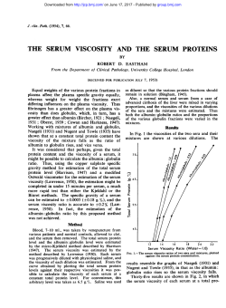 THE SERUM VISCOSITY THE - Journal of Clinical Pathology