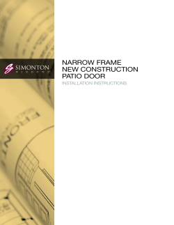 narrow frame new ConSTrUCTIon PaTIo Door