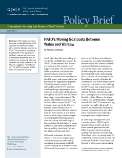 NATO`s Moving Goalposts Between Wales and Warsaw