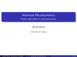 Advanced Microeconomics - wifa.uni