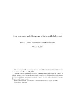 Long term care social insurance with two