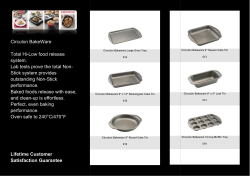 Circulon BakeWare Total Hi-Low food release system. Lab tests