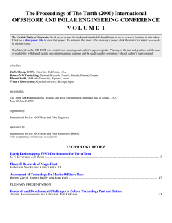 The Proceedings of The Tenth (2000) International OFFSHORE