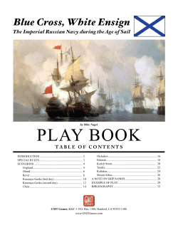 PLAY BOOK - GMT Games