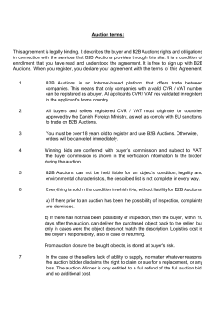 Auction terms: This agreement is legally binding. It describes the