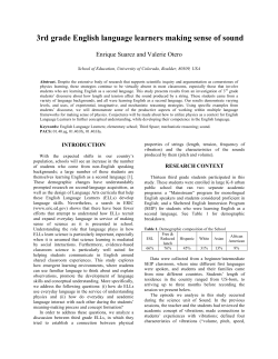 3rd grade English language learners making sense of sound