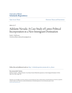 Adelante Nevada: A Case Study of Latino Political Incorporation in a