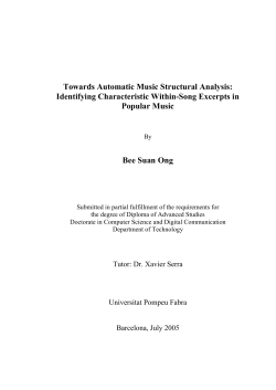 Towards Automatic Music Structural Analysis: Identifying
