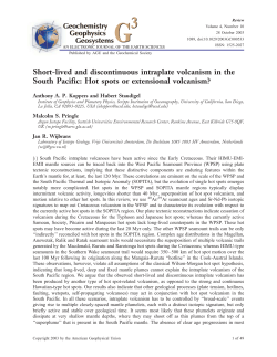 Short-lived and discontinuous intraplate volcanism in the South