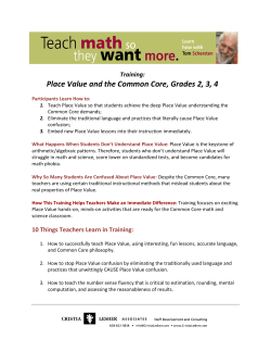 Place Value and the Common Core, Grades 2, 3