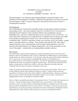 TESTIMONY OF ELLEN HORTON ON HJR 2 132nd GENERAL