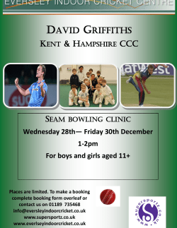 The David Griffiths Bowling Clinic