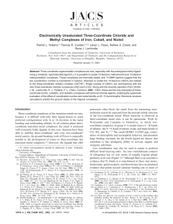 Electronically Unsaturated Three-Coordinate