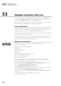 Halogen reactions with iron