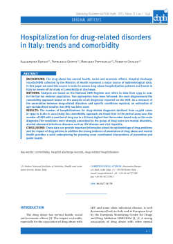 Hospitalization for drug-related disorders in Italy
